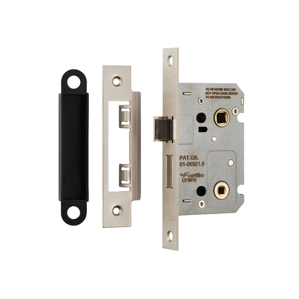 Eurospec - Easi-T Residential Bathroom Lock 65mm - Satin Nickel - BAE5025SN - Choice Handles