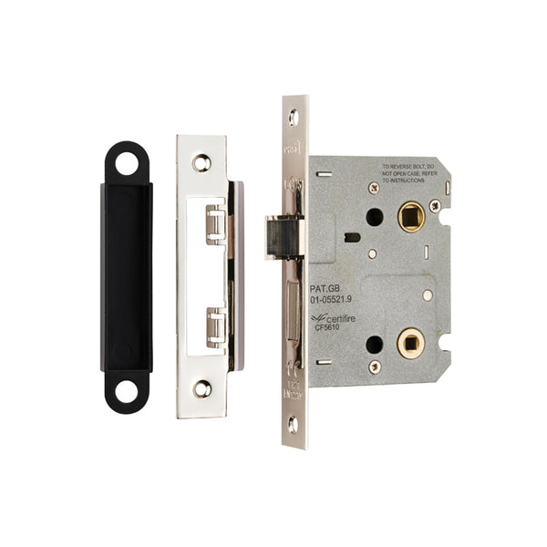 Eurospec - Easi-T Residential Bathroom Lock 78mm  - Nickel Plate - BAE5030NP - Choice Handles