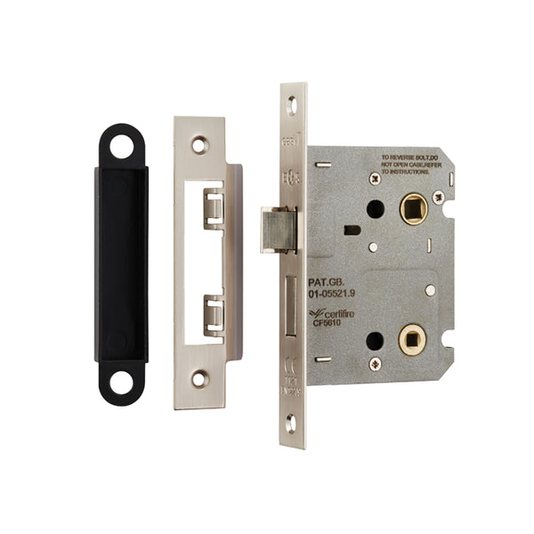 Eurospec - Easi-T Residential Bathroom Lock 78mm  - Satin Nickel - BAE5030SN - Choice Handles