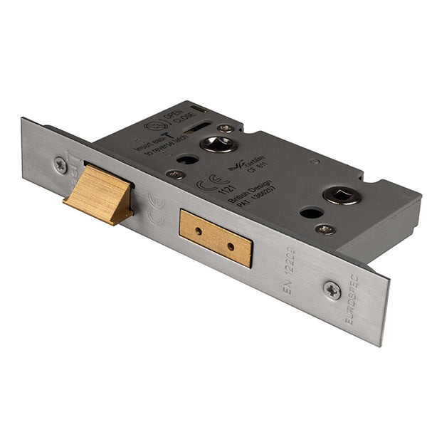 Eurospec - Bathroom Lock 64mm - Satin Stainless Steel - BAS5025SSS - Choice Handles