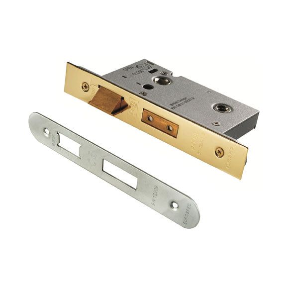 Eurospec - Bathroom Lock Radius 76mm - Satin Stainless Steel - BAS5030SSS/R - Choice Handles