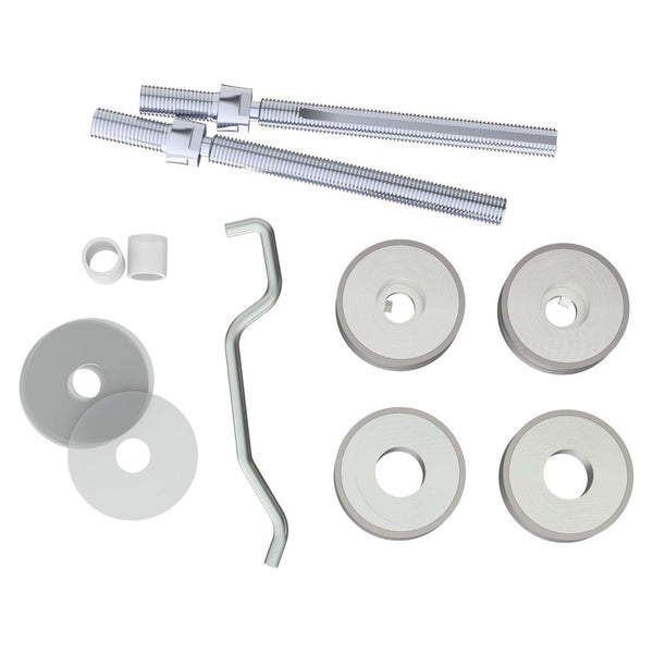 Eurospec - Back To Back Fixing Pack - 19mm Dia. Pull Handle - Bright Stainless Steel - BBF1019BSS
