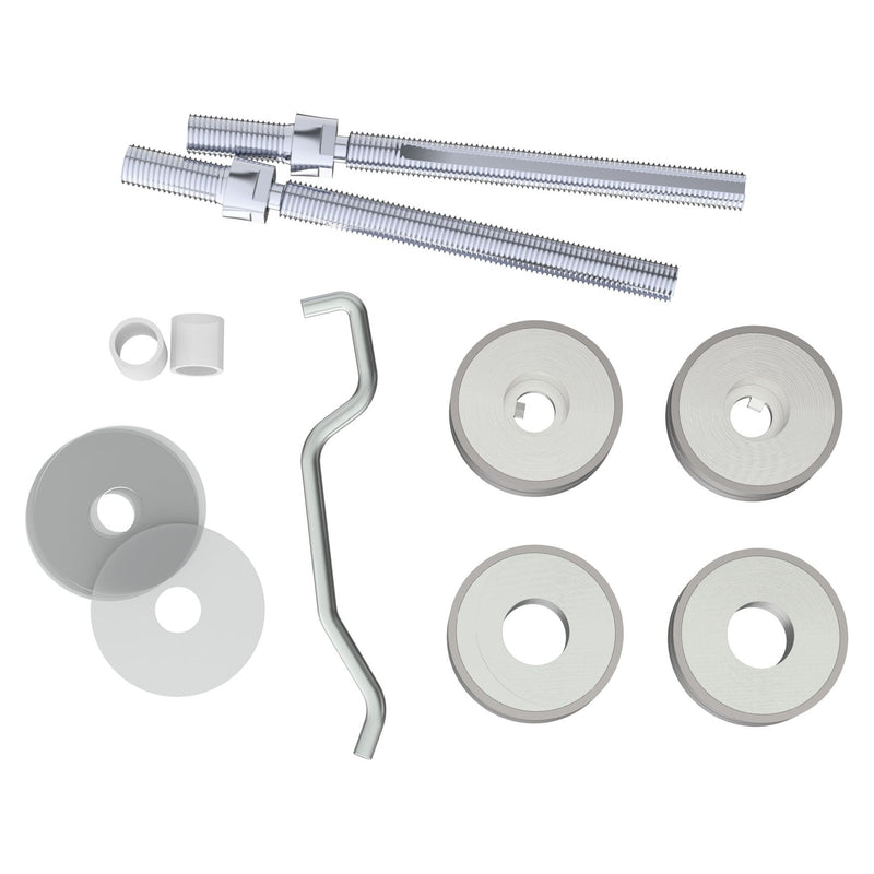 Eurospec - Back To Back Fixing Pack - 19mm Dia. Pull Handle - Satin Stainless Steel - BBF1019SSS