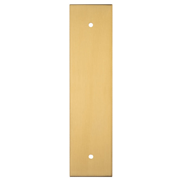 Carlisle Brass - 168 X 40mm Square Cabinet Hardware Backplate 128mm C/C - Satin Brass - BP168SB - Choice Handles