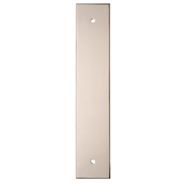 Carlisle Brass - 200 X 40mm Square Cabinet Hardware Backplate 160mm C/C - Polished Nickel - BP200PN - Choice Handles