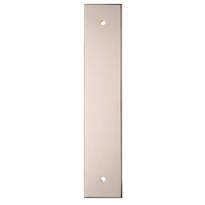 Carlisle Brass - 200 X 40mm Square Cabinet Hardware Backplate 160mm C/C - Polished Nickel - BP200PN - Choice Handles