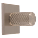 Carlisle Brass - Knurled Cylinder Knob on backplate 40mm - Satin Nickel - BP702SN40SN - Choice Handles
