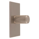 Carlisle Brass - Knurled Cylinder Knob on backplate 76mm - Satin Nickel - BP702SN76SN - Choice Handles