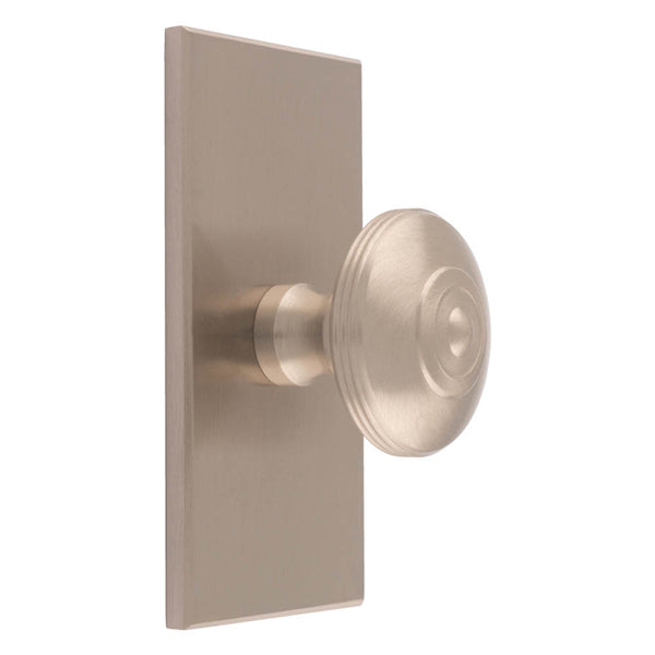 Carlisle Brass - Anderson knob on Backplate 76mm - Satin Nickel - BP720ASN76SN - Choice Handles