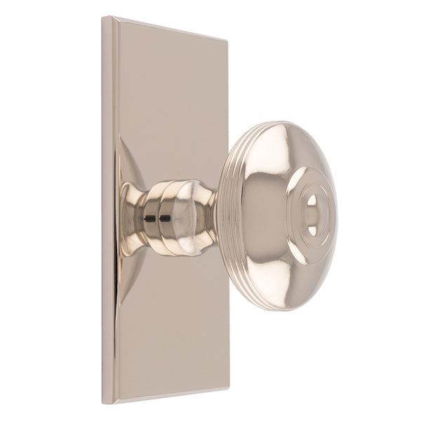 Carlisle Brass - Anderson knob on Backplate 76mm - Polished Nickel - BP720BPN76PN - Choice Handles