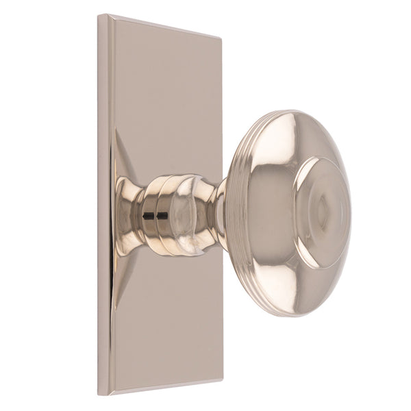 Carlisle Brass - Anderson knob on Backplate 76mm - Polished Nickel - BP720CPN76PN - Choice Handles