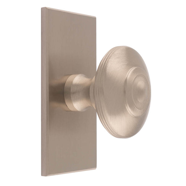 Carlisle Brass - Anderson knob on Backplate 76mm - Satin Nickel - BP720CSN76SN - Choice Handles