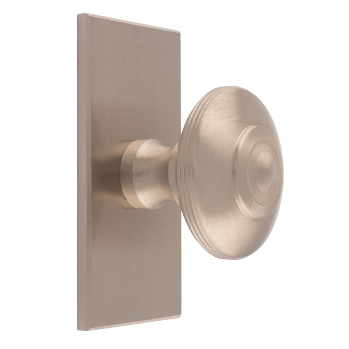 Carlisle Brass - Anderson knob on Backplate 76mm - Satin Nickel - BP720CSN76SN - Choice Handles