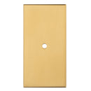 Rectangular Cupboard knob Backplate 76mm x 40mm - Satin Brass - BP76SB - Choice Handles