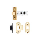Eurospec - Bolt Through Tubular Latch Radius 2.5 Inch, 63mm - Electro Brassed - BTL1/R - Choice Handles