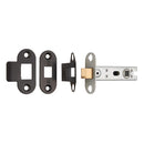 Eurospec - 76mm Ce B/T Tubular Mortice Latch Radius - Matt Black - BTL30MB/R - Choice Handles