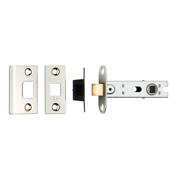 Eurospec - 76mm Ce B/T Tubular Mortice Latch Square - Nickel Plate - BTL30NP