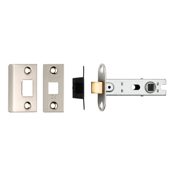 Eurospec - 76mm Ce B/T Tubular Mortice Latch Square - Satin Nickel - BTL30SN
