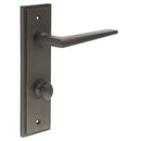 Burlington - Mayfair Door Handle Din Bathroom Backplate Dark Bronze & Turn & Release - BUR-10DB-456DB-80DB - Choice Handles