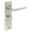 Burlington - Mayfair Door Handle Bathroom Backplate Satin Nickel & Turn & Release - BUR-10SN-453SN-81SN - Choice Handles