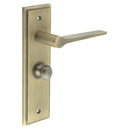 Burlington - Knightsbridge Door Handle Bathroom Backplate Antique Brass & Turn & Release - BUR-20AB-453AB-80AB - Choice Handles