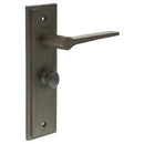 Burlington - Knightsbridge Door Handle Bathroom Backplate Dark Bronze & Turn & Release - BUR-20DB-453DB-80DB - Choice Handles