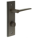 Burlington - Knightsbridge Door Handle Din Bathroom Backplate Dark Bronze & Turn & Release - BUR-20DB-456DB-81DB - Choice Handles