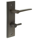 Burlington - Knightsbridge Door Handle Din Bathroom Backplate Dark Bronze & Turn & Release - BUR-20DB-456DB-82DB - Choice Handles