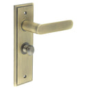 Burlington - Kensington Door Handle Bathroom Backplate Antique Brass & Turn & Release - BUR-25AB-453AB-80AB - Choice Handles