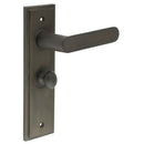 Burlington - Kensington Door Handle Bathroom Backplate Dark Bronze & Turn & Release - BUR-25DB-453DB-80DB - Choice Handles
