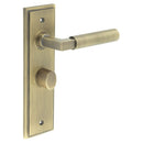 Burlington - Westminster Door Handle Bathroom Backplate Antique Brass & Turn & Release - BUR-30AB-453AB-81AB - Choice Handles