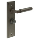Burlington - Westminster Door Handle Bathroom Backplate Dark Bronze & Turn & Release - BUR-30DB-453DB-80DB - Choice Handles