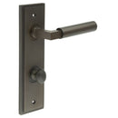 Burlington - Westminster Door Handle Din Bathroom Backplate Dark Bronze & Turn & Release - BUR-30DB-456DB-80DB - Choice Handles