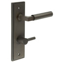 Burlington - Westminster Door Handle Din Bathroom Backplate Dark Bronze & Turn & Release - BUR-30DB-456DB-82DB - Choice Handles