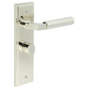 Burlington - Westminster Door Handle Bathroom Backplate Polished Nickel & Turn & Release - BUR-30PN-453PN-81PN - Choice Handles