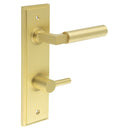 Burlington - Westminster Door Handle Din Bathroom Backplate Satin Brass & Turn & Release - BUR-30SB-456SB-82SB - Choice Handles