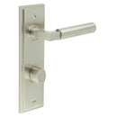 Burlington - Westminster Door Handle Din Bathroom Backplate Satin Nickel & Turn & Release - BUR-30SN-456SN-81SN - Choice Handles