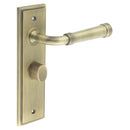 Burlington - Highgate Door Handle Bathroom Backplate Antique Brass & Turn & Release - BUR-35AB-453AB-81AB - Choice Handles