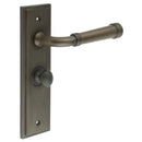 Burlington - Highgate Door Handle Bathroom Backplate Dark Bronze & Turn & Release - BUR-35DB-453DB-80DB - Choice Handles