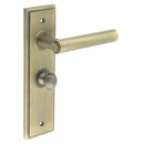 Burlington - Richmond Door Handle Bathroom Backplate Antique Brass & Turn & Release - BUR-45AB-453AB-80AB - Choice Handles