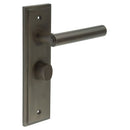 Burlington - Richmond Door Handle Bathroom Backplate Dark Bronze & Turn & Release - BUR-45DB-453DB-81DB - Choice Handles