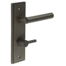 Burlington - Richmond Door Handle Din Bathroom Backplate Dark Bronze & Turn & Release - BUR-45DB-456DB-82DB - Choice Handles