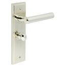 Burlington - Richmond Door Handle Bathroom Backplate Polished Nickel & Turn & Release - BUR-45PN-453PN-80PN - Choice Handles