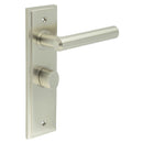 Burlington - Richmond Door Handle Bathroom Backplate Satin Nickel & Turn & Release - BUR-45SN-453SN-81SN - Choice Handles