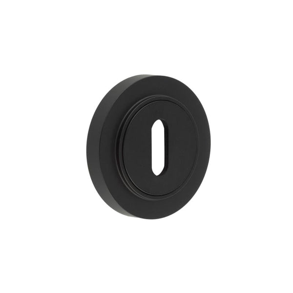 Burlington Standard Keyway Escutcheons Plain Rose Black - BUR-60MB-71MB - Choice Handles