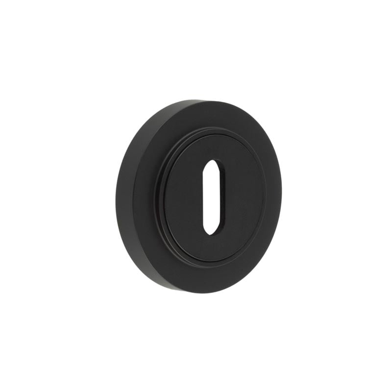 Burlington Standard Keyway Escutcheons Plain Rose Black - BUR-60MB-71MB - Choice Handles