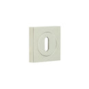 Burlington - Standard Keyway Escutcheons Square Plain Rose - Polished Nickel - BUR-60PN-171PN - Choice Handles