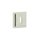 Burlington - Standard Keyway Escutcheons Square Stepped Rose - Polished Nickel - BUR-60PN-173PN - Choice Handles