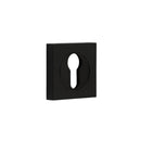 Burlington - Euro Profile Escutcheons Square Plain - Matt Black - BUR-61MB-171MB - Choice Handles