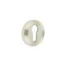 Burlington - Euro Profile Escutcheons Reeded Rose - Polished Nickel - BUR-61PN-74PN - Choice Handles